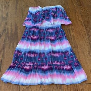 Xhilaration - Strapless Tie Dye Dress